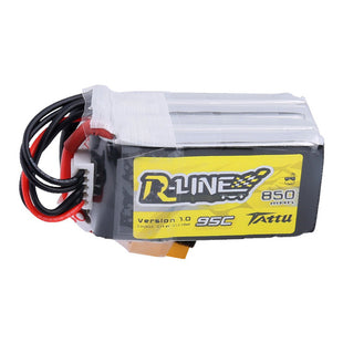 Tattu R-Line 850mAh 14.8V 95C 4S1P Lipo Battery Pack With XT60 Plug