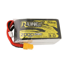 Tattu R-Line Version 3.0 2000mAh 14.8V 120C 4S1P Lipo Battery Pack With XT60 Plug (TA-RL3-120C-2000-4S1P)