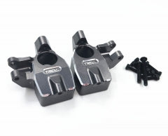 Treal Front Inner Portal Covers Steering Knuckles Aluminum 7075 for Axial Capra UTB/SCX10 III Gray