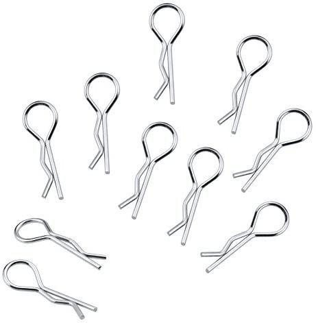 RC Body Clips Bent Spring Pins for 1/10 Scale (10)