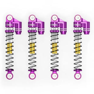 TREAL SCX24 Shocks 43mm Tele Shock Vibration Damper(4) for 1/24 Axial SCX24 Bronco Gladiator C10 Deadbolt, Purple