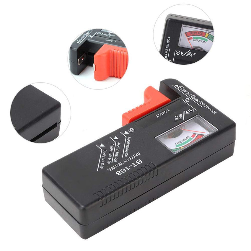 Walfront Battery Tester for AA AAA 9V 1.5V Button Cell Batteries