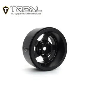 Treal 1.9 Wheels (4pcs) Beadlock Crawler Wheels for 1:10 Scale RC Truck-Type E Black/Black