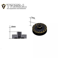 TREAL Brass Extended Wheel Hubs 7mm*10mm Hex, Axle Counter Weight 17g/pc (4pcs) Wheel Spacer for 1/18: TRX-4M, TRX4M