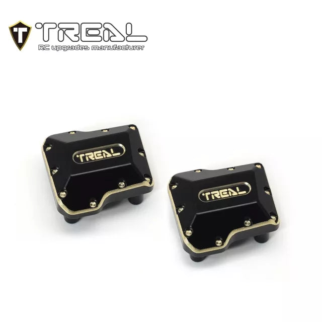 TREAL Brass Axle Diff Covers (2P) CNC Machined Heavy Weight 15.8g/pc Upgrades for 1/18 TRX-4M, TRX4M