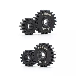 TREAL FCX24 Portal Gears Harden Steel Metal Portal Drive Gears Set 14T/21T (8P) for 1/24 FMS FCX24