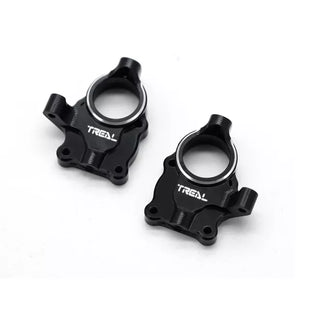 TREAL Aluminum 7075 Inner Portal Covers (2p) Steering Knuckles for 1/24 FMS FCX24 Upgrades (BLACK)