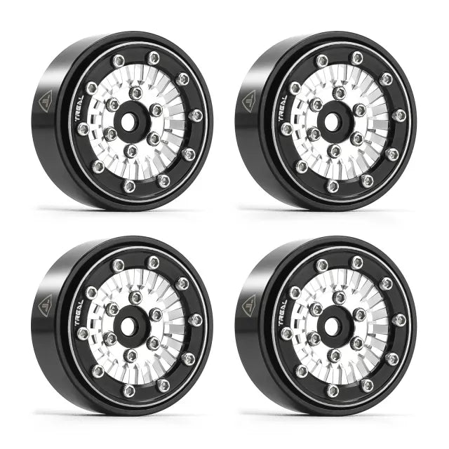 TREAL SCX24 Wheels 1.0'' Beadlock Wheels(4P) for 1/24 Micro RC SCX24 B ...
