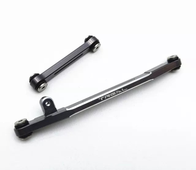 Treal Axial SCX24 Aluminum 7075 Steering Links Set for 1/24 Scale-V2 GRAY