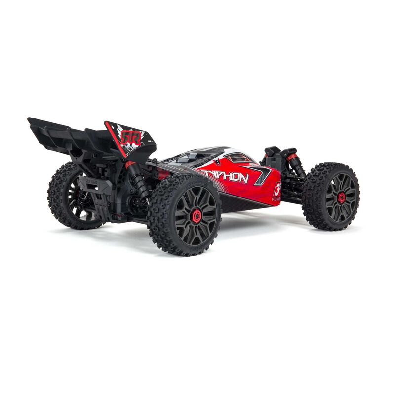 ARRMA 1/8 TYPHON 4WD V3 3S BLX Brushless Buggy RTR, Red