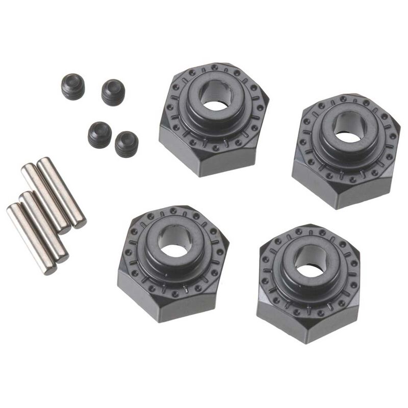 AXIAL Aluminum Hex Hub 12mm Black (4)