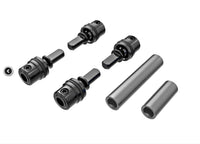 Traxxas Driveshafts, Center, Steel Male (4)/ Center, 6061-T6 Anodized Aluminum Female, Front & Rear, 1.6x7mm BCS with threadlock (4), GRAY: TRX-4M, TRX4M