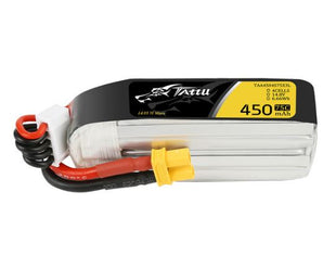 Tattu 14.8V 75C 4S 450mah Lipo Battery Pack With XT30 Plug- Long Size For H Frame