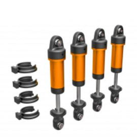Traxxas GTM Shocks, 6061-T6 Anodized Aluminum (Fully Assembled w/o Springs) (4), Orange: TRX-4M, TRX4M