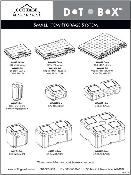 COWRC Dot Box Storage Set: Small