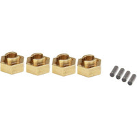 Hot Racing Brass Stock Wheels Hub, 7mm Hex: SCX24