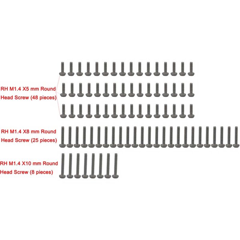 M1.4 Stainless Steel Full Screw Set 81 PC SCX24
