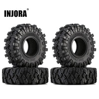 INJORA 1.0" 62*20.5mm Rubber Mud Terrain Tires for Axial SCX24 (4PCS)