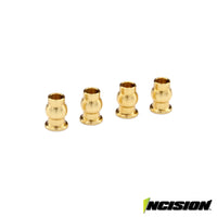 INCISION BRASS UPPER SHOCK PIVOT BALLS FOR VS4-10