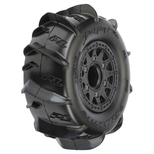 Pro-Line 4.8" Dumont Paddle F/R 2.2/3.0 Pre-Mounted SC 12mm (2) Black