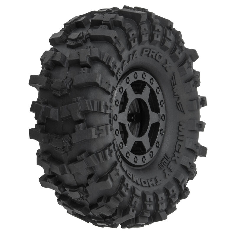 Pro-Line 1/24 Mickey Thompson Baja Pro X F/R 1.0" MTD 7mm Black Holcomb (4)