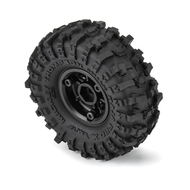 Pro-Line 1/24 Mickey Thompson Baja Pro X F/R 1.0" MTD 7mm Black Holcomb (4)