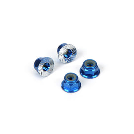 Pro-Line 1/10 4mm Serrated Wheel Lock Nuts: Any Vehicle with 4mm Axle, Blue