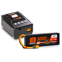 Spektrum Smart Powerstage Surface Bundle: 5000mAh 2S LiPo Battery IC3 / S155 Charger