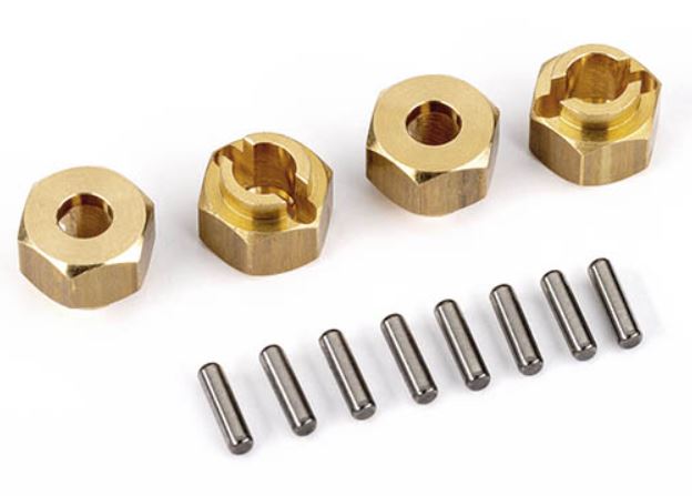 Traxxas 7mm Wheel Hubs (4) with (8) Axle Pins: TRX-4M, TRX4M