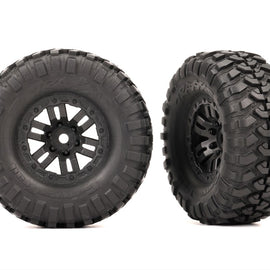 Traxxas 2.2 Canyon Trail 1.0 Tires & Assembled Wheels, (2) Black: TRX-4M, TRX4M