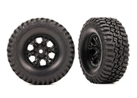 Traxxas BFGoodrich® 1.0 Mud-Terrain™ T/A® KM3 Tires & Assembled Wheels, (2) Black: TRX-4M, TRX4M