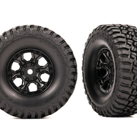Traxxas BFGoodrich® 1.0 Mud-Terrain™ T/A® KM3 Tires & Assembled Wheels, (2) Black: TRX-4M, TRX4M