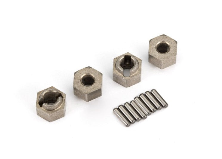 Traxxas 7mm Wheel Hubs (4) with (8) Axle Pins: TRX-4M, TRX4M