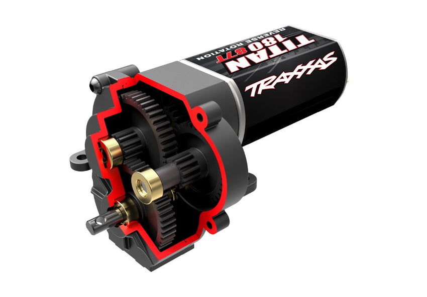 Traxxas Complete Transmission with Low Range Crawl Gearing (40.3:1 reduction ratio) Includes Titan® 87T motor: TRX-4M, TRX4M