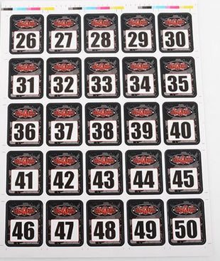 RC4WD Event Number Decal Sheets (1-200)