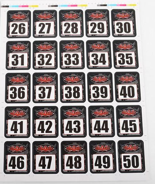 RC4WD Event Number Decal Sheets (1-200)
