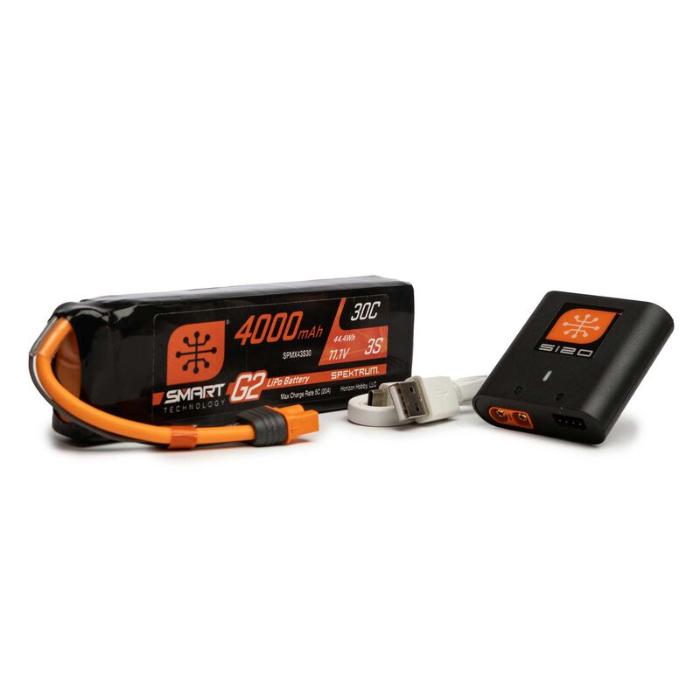 Spektrum Smart Powerstage Air Bundle: 4000mAh 3S G2 LiPo Battery / S120 Charger