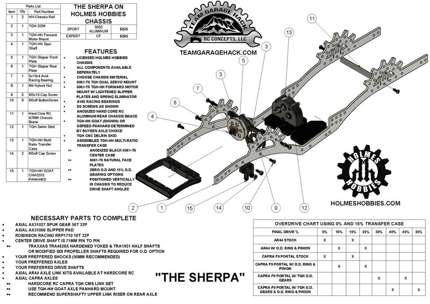 TEAM GARAGE HACK-HH SHERPA CHASSIS KIT