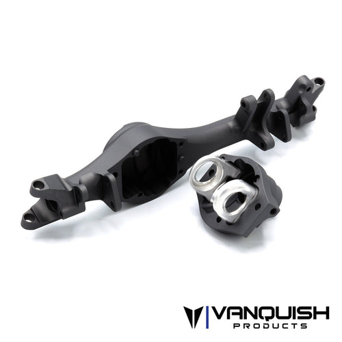 VANQUISH F10T ALUMINUM FRONT AXLE HOUSING - BLACK ANODIZED