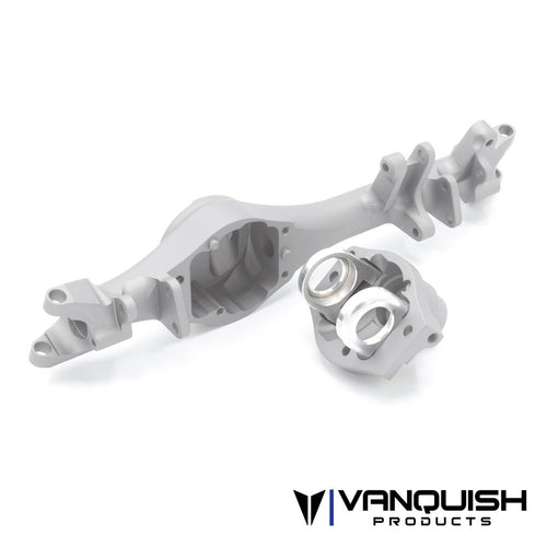 VANQUISH F10T ALUMINUM FRONT AXLE HOUSING - CLEAR ANODIZED