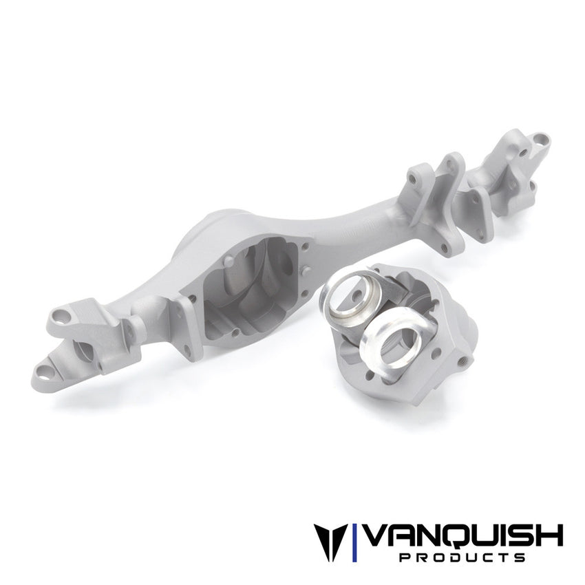 VANQUISH F10T ALUMINUM FRONT AXLE HOUSING - CLEAR ANODIZED