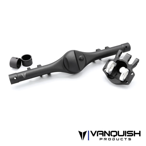 VANQUISH F10T ALUMINUM REAR AXLE HOUSING - BLACK ANODIZED