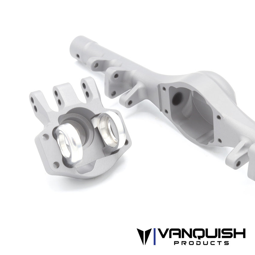 VANQUISH F10T ALUMINUM REAR AXLE HOUSING - CLEAR ANODIZED