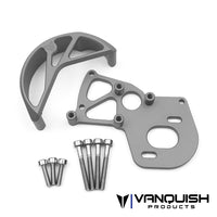VANQUISH VS4-10 MOTOR MOUNT / GEAR GUARD GREY ANODIZED