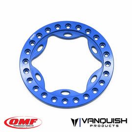 Vanquish 1.9 OMF Scallop Beadlock Rings Anodized- Blue