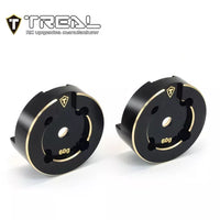 TREAL Capra Brass Outer Portal Covers Set (2) CNC Machined Heavy Weight Upgrades-Black: UTB-18, UTB18