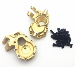 Treal Brass Inner Front Portal Drive Housing for Traxxas TRX-4/TRX-6 Crawler RC Car (2) pcs Gold