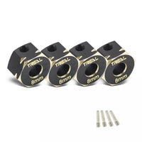 Treal Brass Hex Extended Wheels Hubs Adaptors 8mm(4) pcs for Axial Capra SCX10 III JLU Gladiator Bronco Base Camp