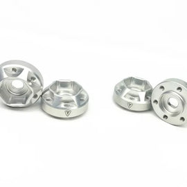 Treal (9mm Thickness) 12mm Hex Hubs Wheel Adaptor 6 Bolts Different Offset Aluminum 7075 for 1:10 Crawler-Silver