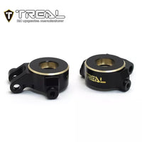 TREAL Brass Front Steering Knuckles Set 9.7g/pc (2P) L&R Heavy Weight Upgrades for 1/18 Defender Bronco: TRX-4M, TRX4M